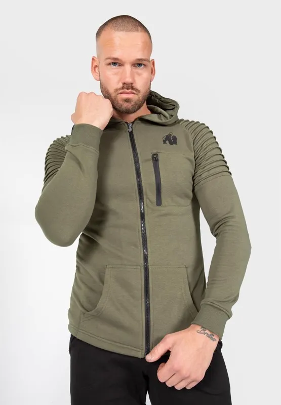 DELTA ZIPPED HOODIE  ARMY GREEN  S