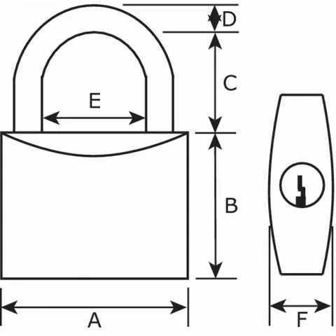 Dulimex hangslot 40mm dx no.405