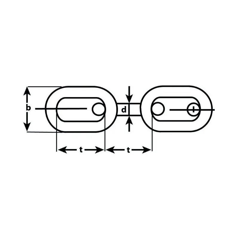 DULIMEX VOETKETTING TYPE 763  04 MM  RVS 316  ROL 30 METER