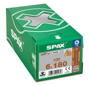 SPAX DISCUSKOPSCHROEF WIROX TX30 6,0X180MM VOLDRAAD