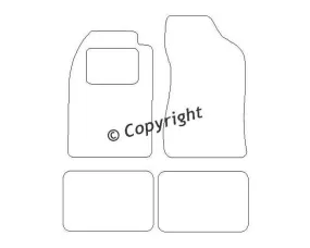 Velours mattenset Lancia Delta 3drs 1995-